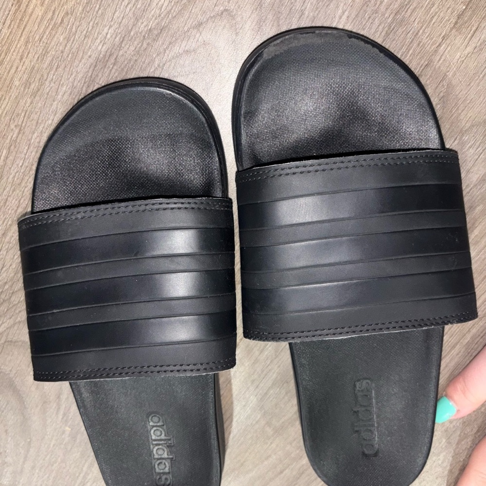 adidas Black Slide Sandals - Picture 5 of 6